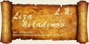 Liza Miladinov vizit kartica